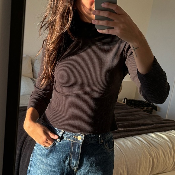 Brixton Black Turtleneck T Shirt - Picture 1 of 5